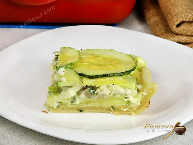 Tart with Zucchini, Bacon and Feta – recipe with photo, greek cuisine