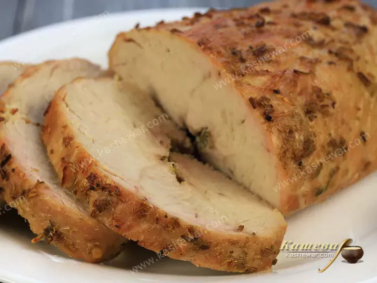 Baked turkey fillet with fennel – recipe with photo, second courses