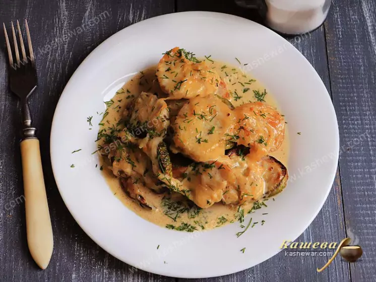 Картофель, запеченный с кабачками – рецепт с фото, белорусская кухня